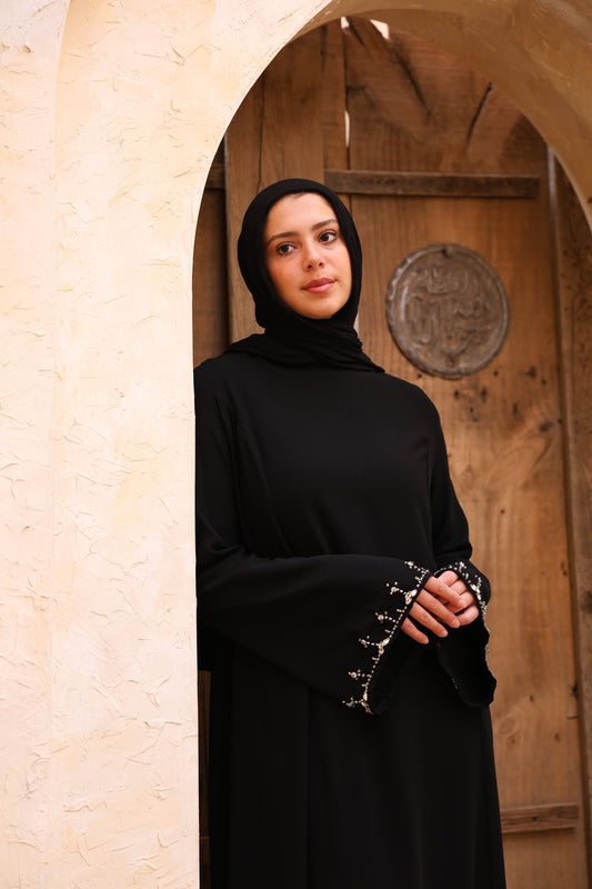 Embroidered Sleeve Abaya