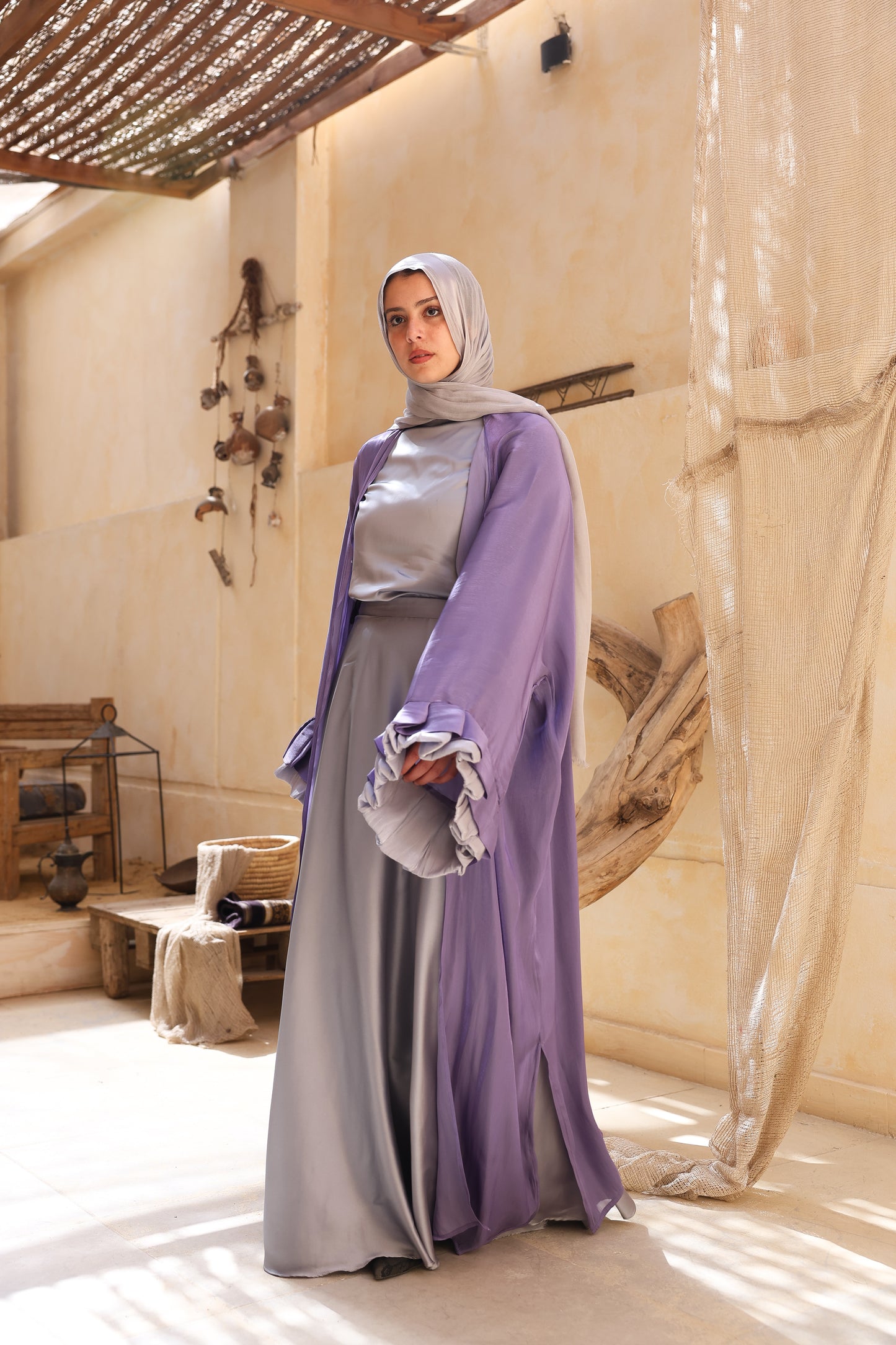 Ruffled Sleeve Kaftan