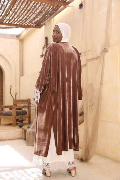 Scarf Velvet Cardigan