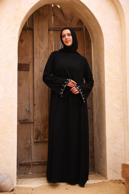 Embroidered Sleeve Abaya
