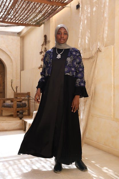 Floral Pleated Cardigan