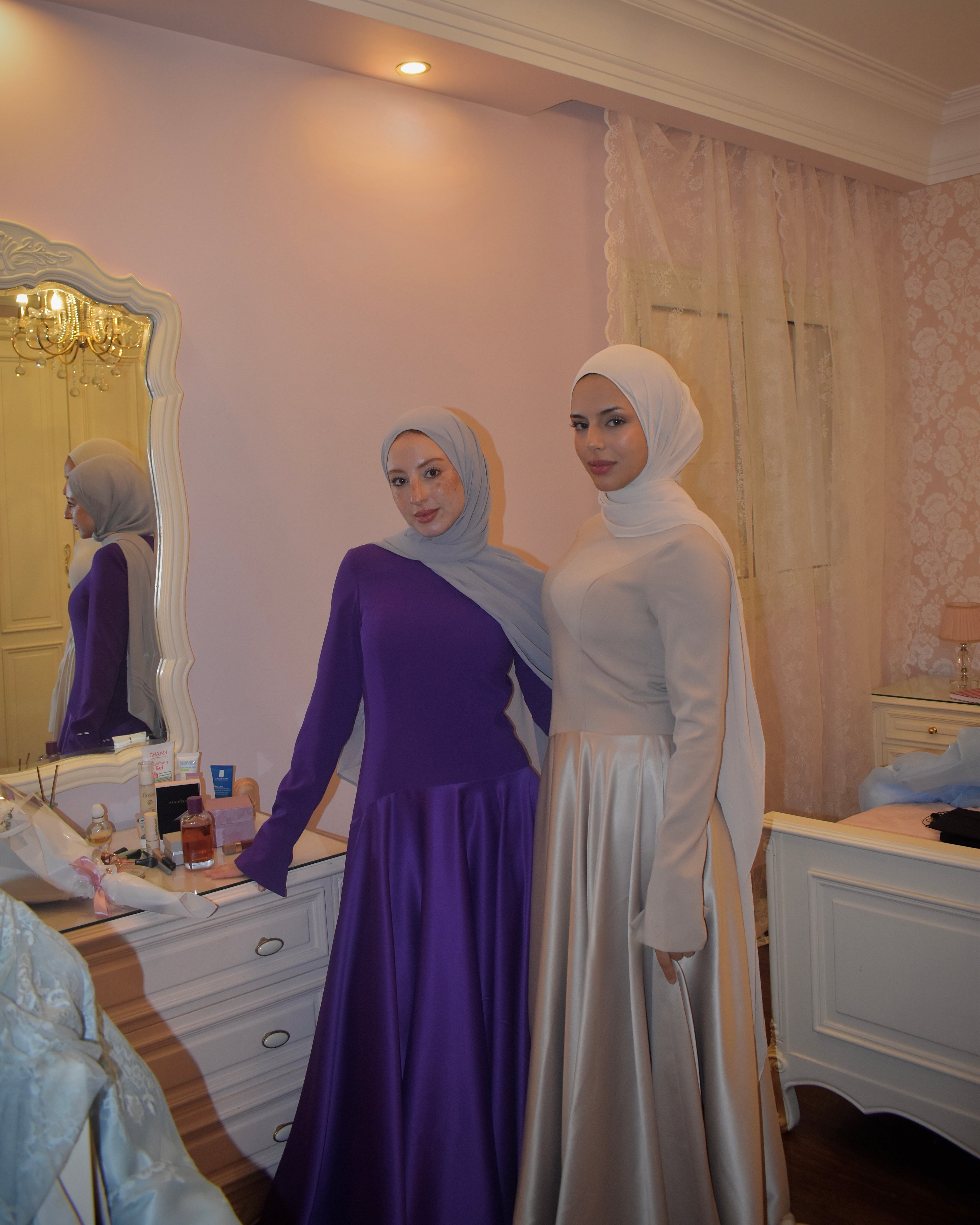 Asymmetric Satin Dress