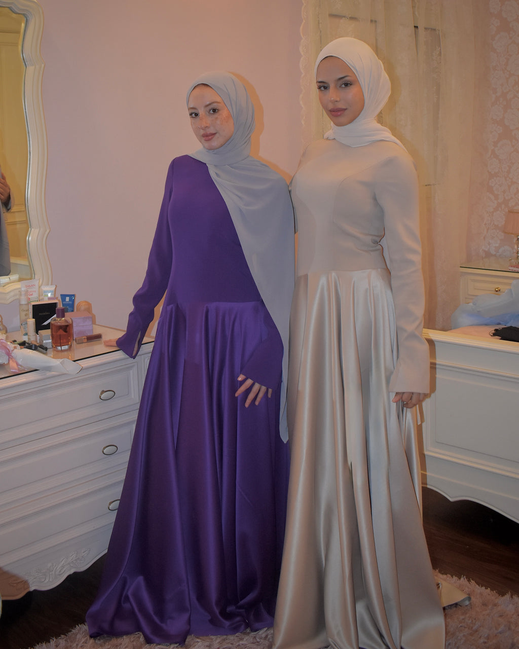 Asymmetric Satin Dress
