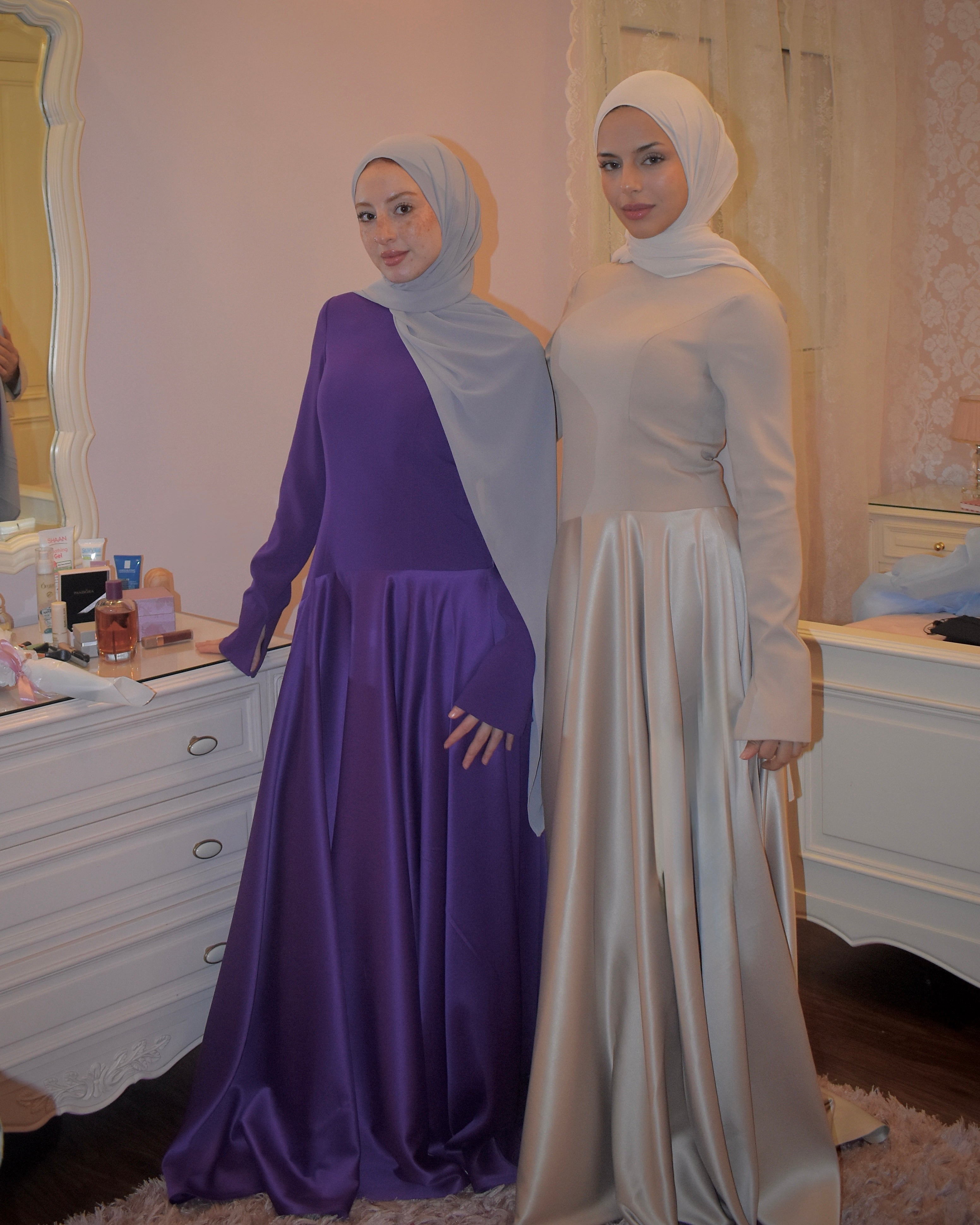 Asymmetric Satin Dress