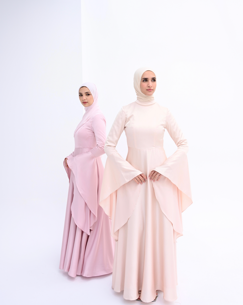 Long Sleeve Satin Dress