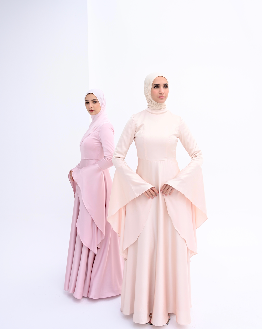 Long Sleeve Satin Dress