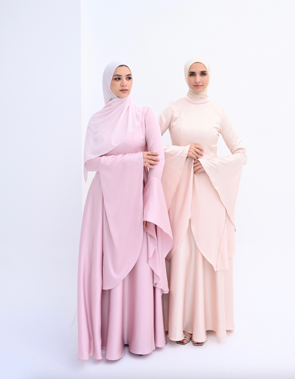 Long Sleeve Satin Dress