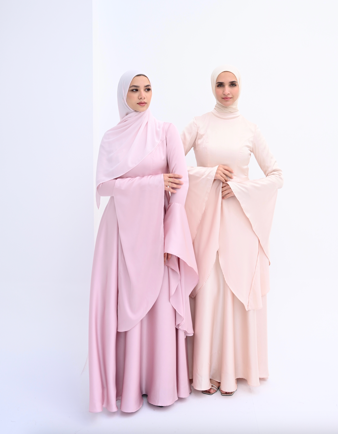 Long Sleeve Satin Dress